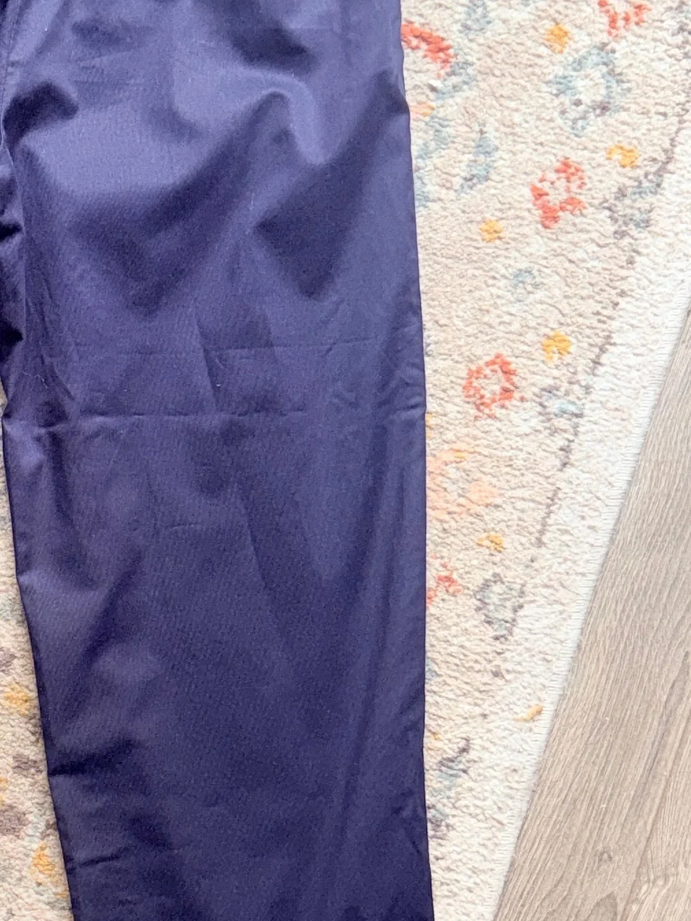 COS Navy Blue  Elastic Waist Cotton Blend Light Weight Trousers - 10